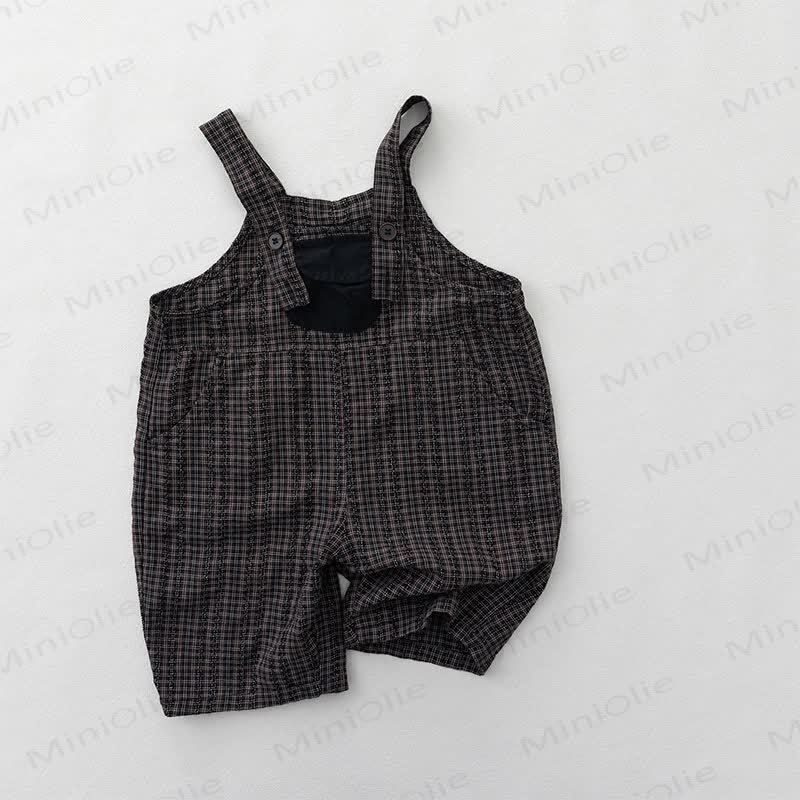 Schwarz Plaid Overall für Kleinkind  - image 1