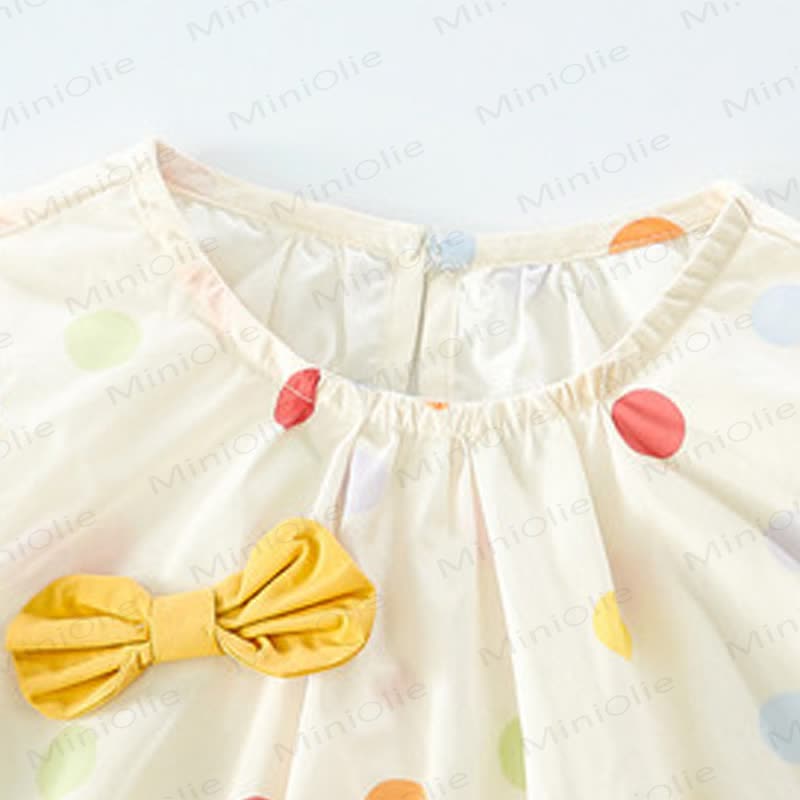Set aus Tanktop und Schleife mit Punktmuster und Hose für Kleinkind Mädchen - image 2