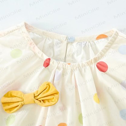 Set aus Tanktop und Schleife mit Punktmuster und Hose für Kleinkind Mädchen - image 2
