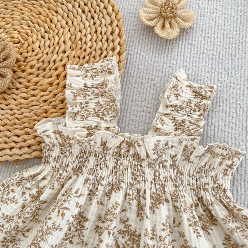 2-teiliges Set für Baby : Weiß/ Blumen Oberteil und Shorts mit Blumenmuster, Spitze und Shorts - image 3