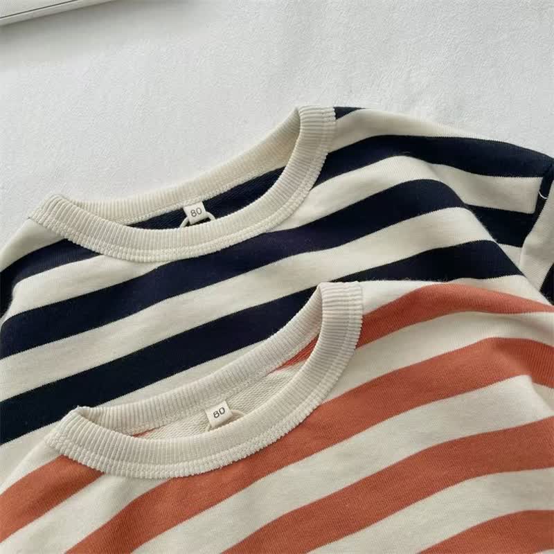 Kleinkind -Langarmshirt , Schwarz/rot Streifen - image 4