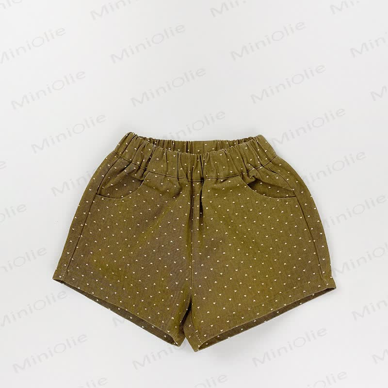 Shorts mit Punktmuster für Kleinkind - Gelb - 6-7J - image 2