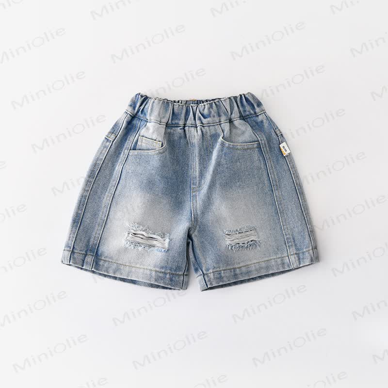 Plaid Hemd oder Denim mit Dino -Patch für Kleinkind-Jungen - Blau - 4-5J - image 3