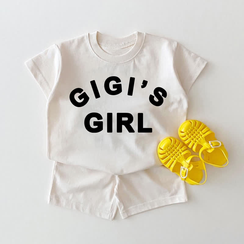 GIGI'S BOY/GIRL Baby Set , weißes T-Stück und Shorts , 2-teilig - Weiß - GIGI'S GIRL: 18-24M - image 2