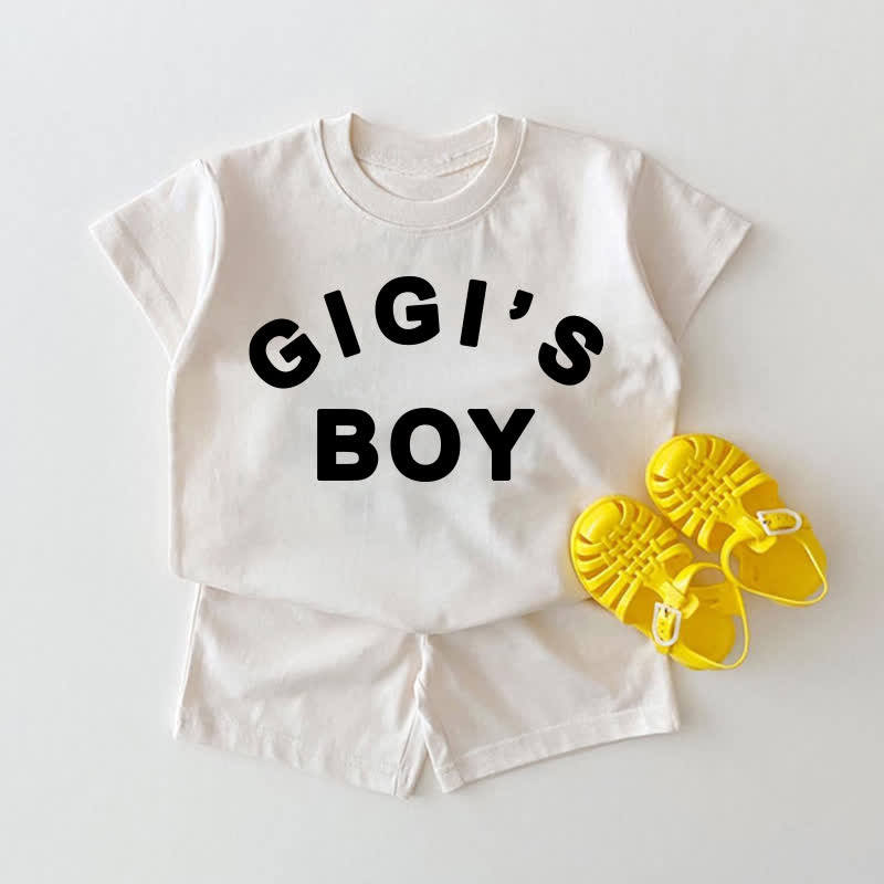 GIGI'S BOY/GIRL Baby Set , weißes T-Stück und Shorts , 2-teilig - Weiß - GIGI'S BOY: 18-24M - image 1