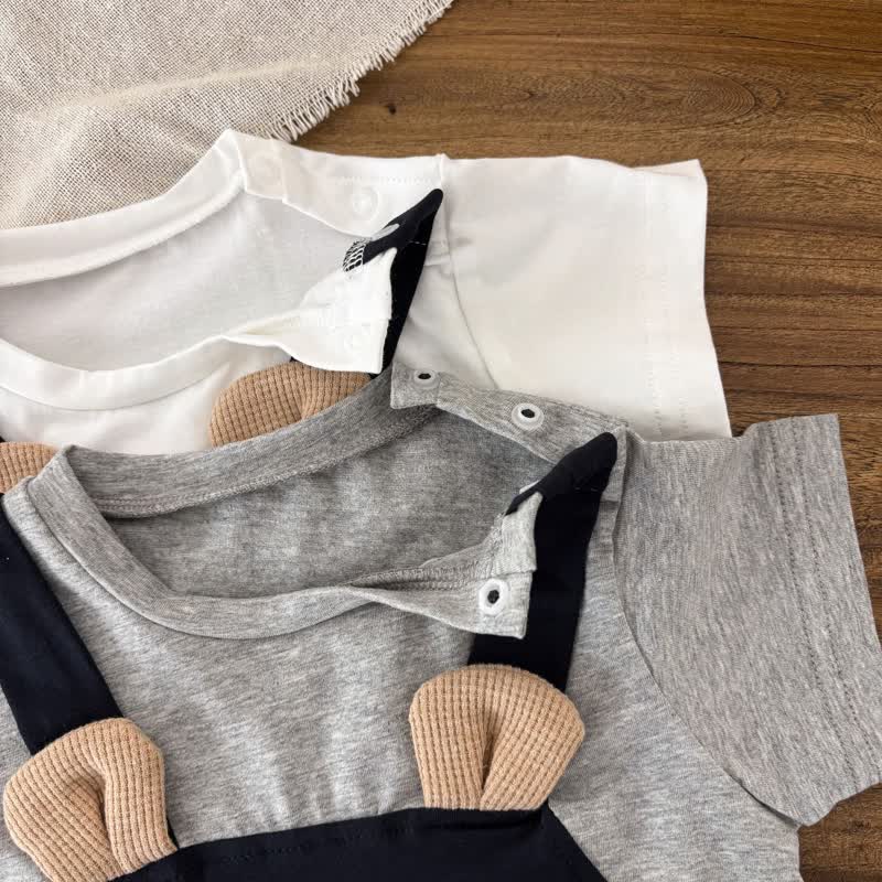 Baby Jungen Bär Taschen Strampler - image 4