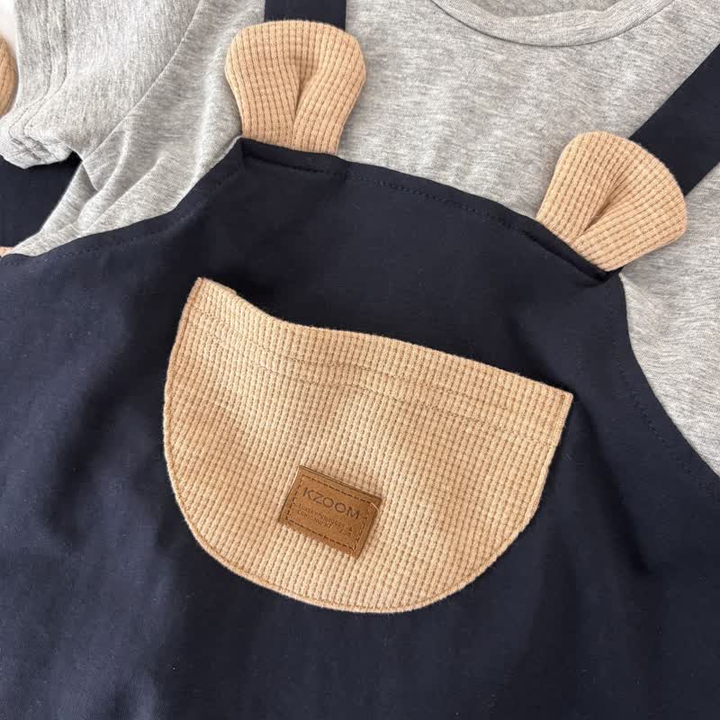Baby Jungen Bär Taschen Strampler - image 5