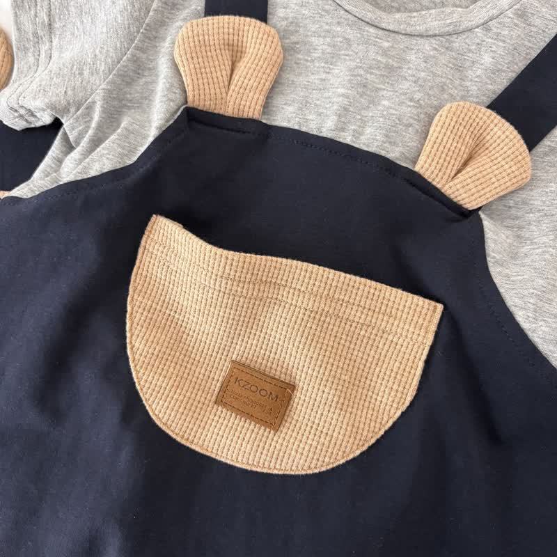 Baby Jungen Bär Taschen Strampler - image 5