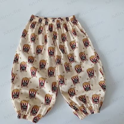 Hose mit Cartoon-Motiv für Kleinkind - Beige Popcorn - 8-9J - image 2