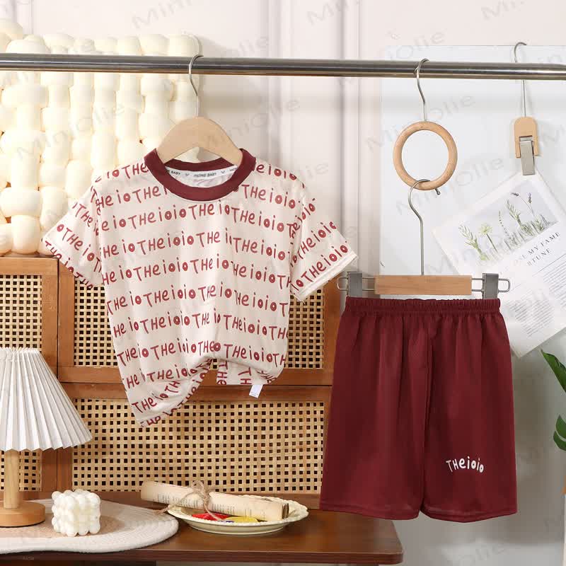2-teiliges Set aus Streifen T-Stück und Shorts für Kleinkind - Weiß - 10-11J - image 2