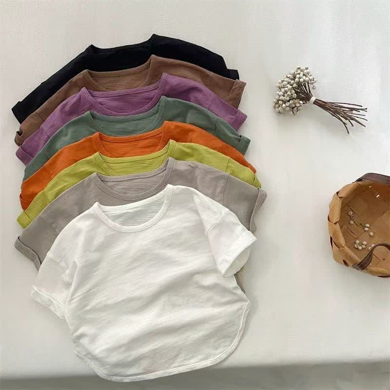 Kleinkind-T-Shirt in Einfarbig Rundhalsausschnitt - image 1