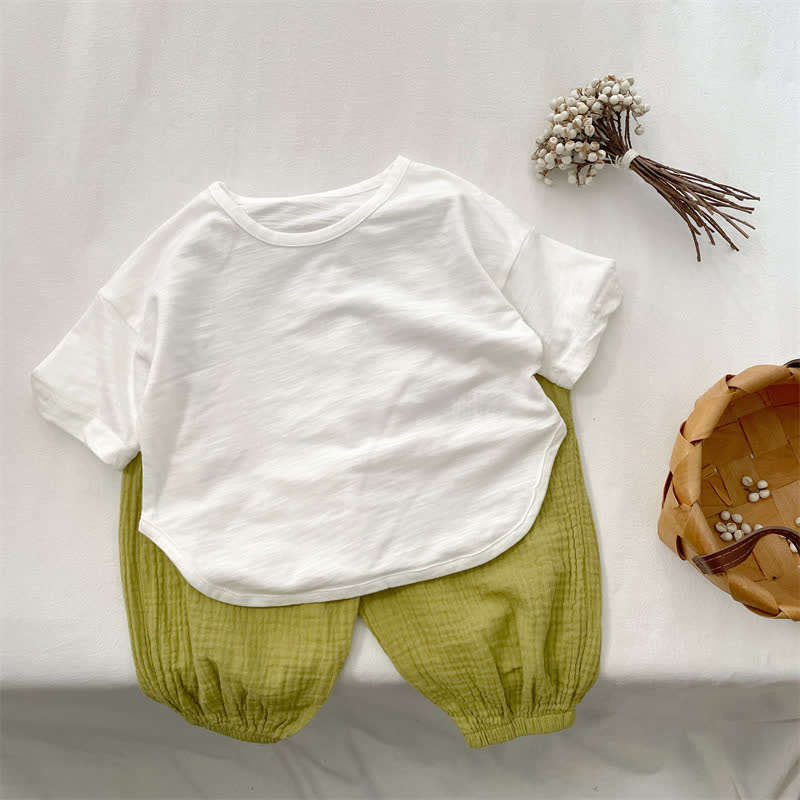 Kleinkind-T-Shirt in Einfarbig Rundhalsausschnitt - Weiß - 6.5-8J - image 2