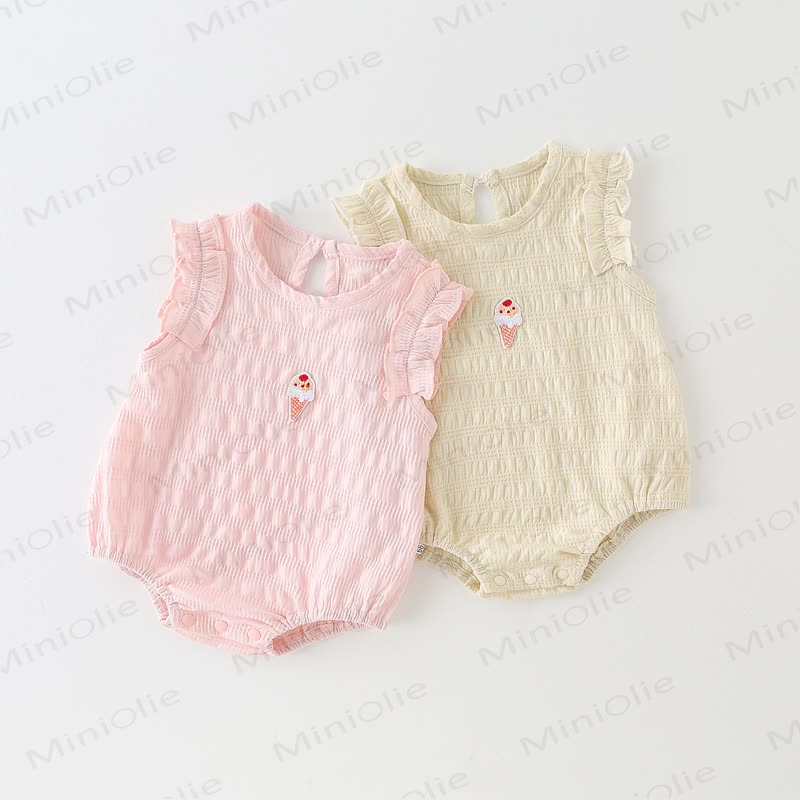 Baby Eiscreme Bodysuit mit Rüschenärmeln - image 1