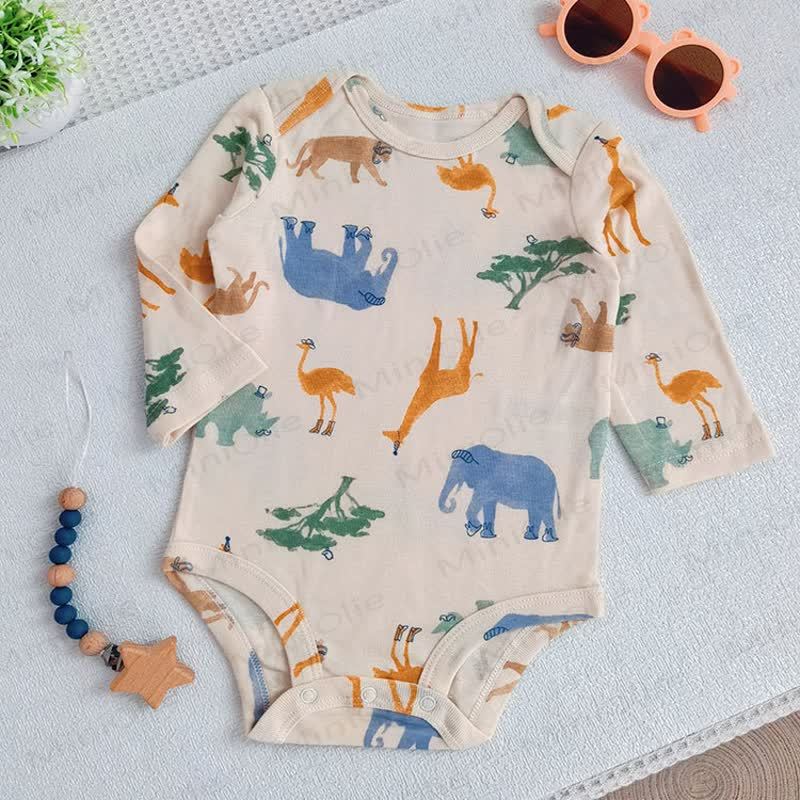 Baby Bodysuit mit Cartoon-Print und kurzen Ärmeln - image 6