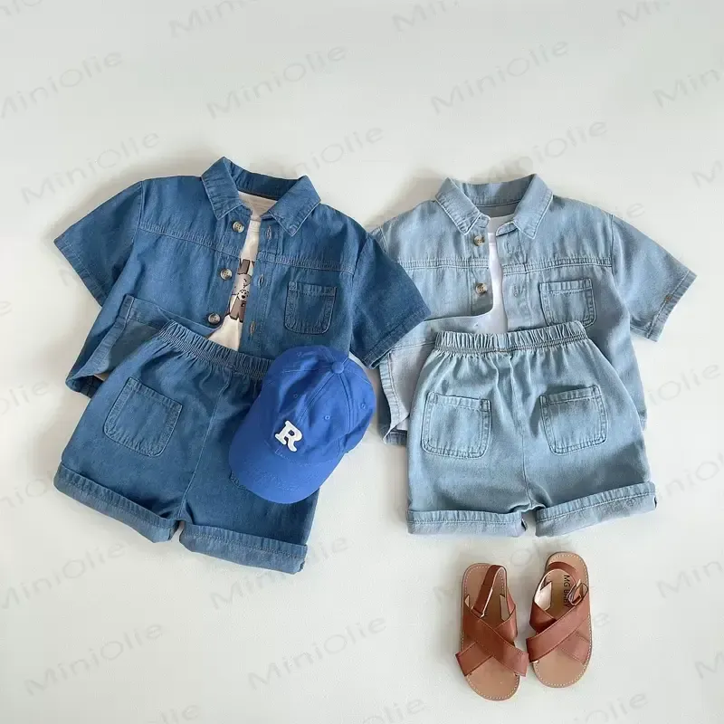 2-teiliges Set aus Denim und Shorts für Kleinkind - image 1