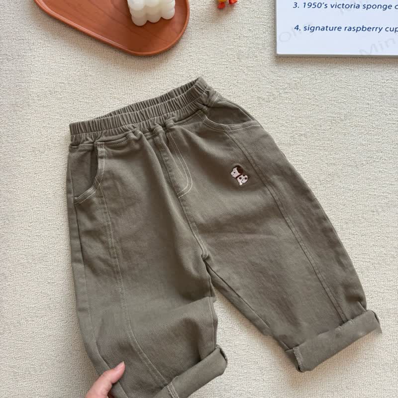 Hose für Kleinkind-Jungen) mit Hundestickerei - Grün - 4-5J - image 3