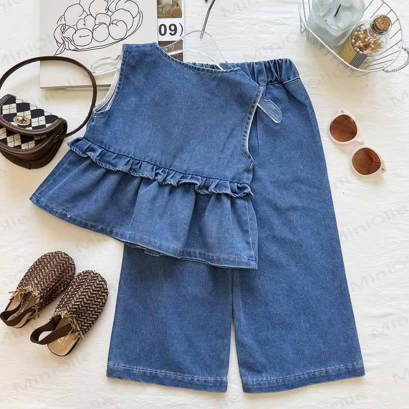Denim Set für Kleinkind , ärmellos - image 2