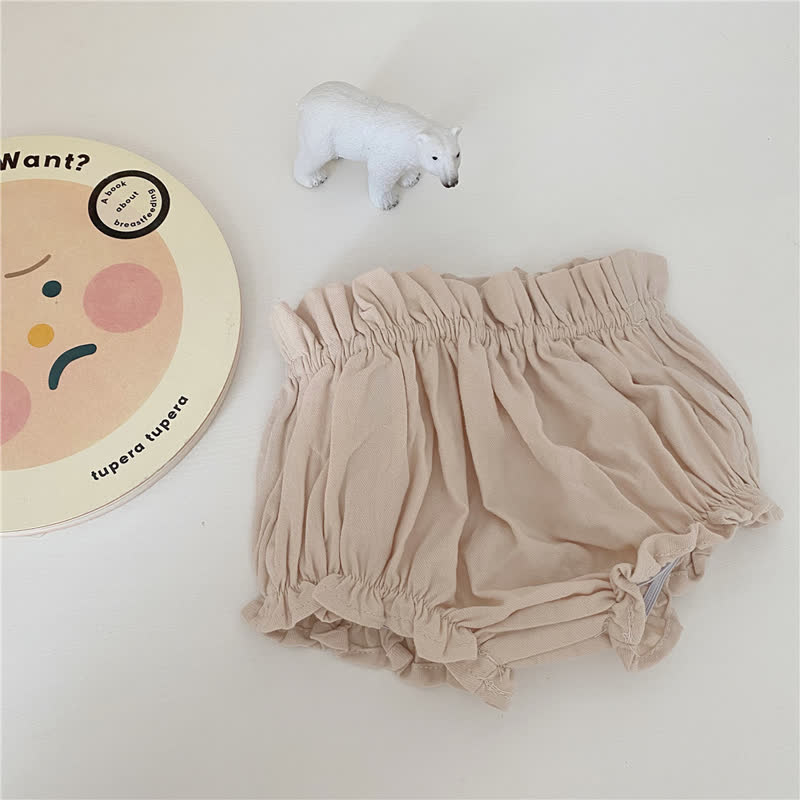 Baumwoll-Pumps Shorts für Baby und Mädchen - Beige - 18-24M - image 3