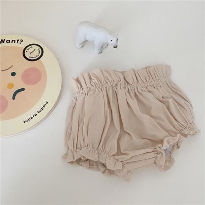 Baumwoll-Pumps Shorts für Baby und Mädchen - Beige - 18-24M - image 3