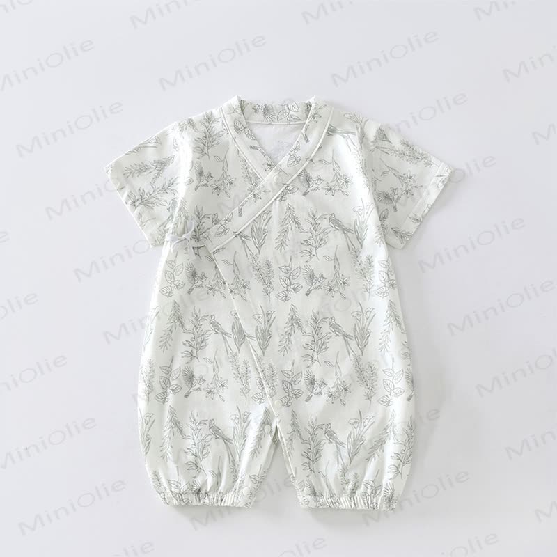 Baby Baumwoll-Wickelstrampler mit Strampler - Grün - 18-24M - image 2