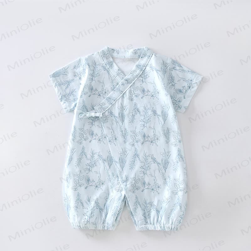 Baby Baumwoll-Wickelstrampler mit Strampler - Blau - 18-24M - image 1