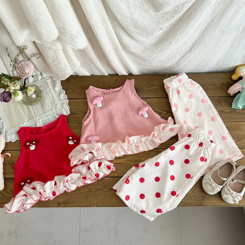 Ärmelloses Set mit Punkt für Kleinkind Mädchen - image 1