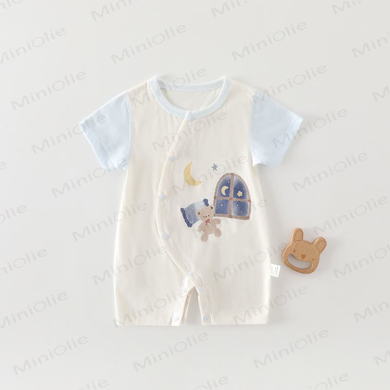 Baby Baumwoll-Strampler mit Tier und kurzen Strampler - image 10