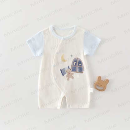 Baby Baumwoll-Strampler mit Tier und kurzen Strampler - image 10