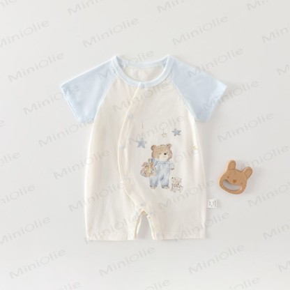 Baby Baumwoll-Strampler mit Tier und kurzen Strampler - image 13