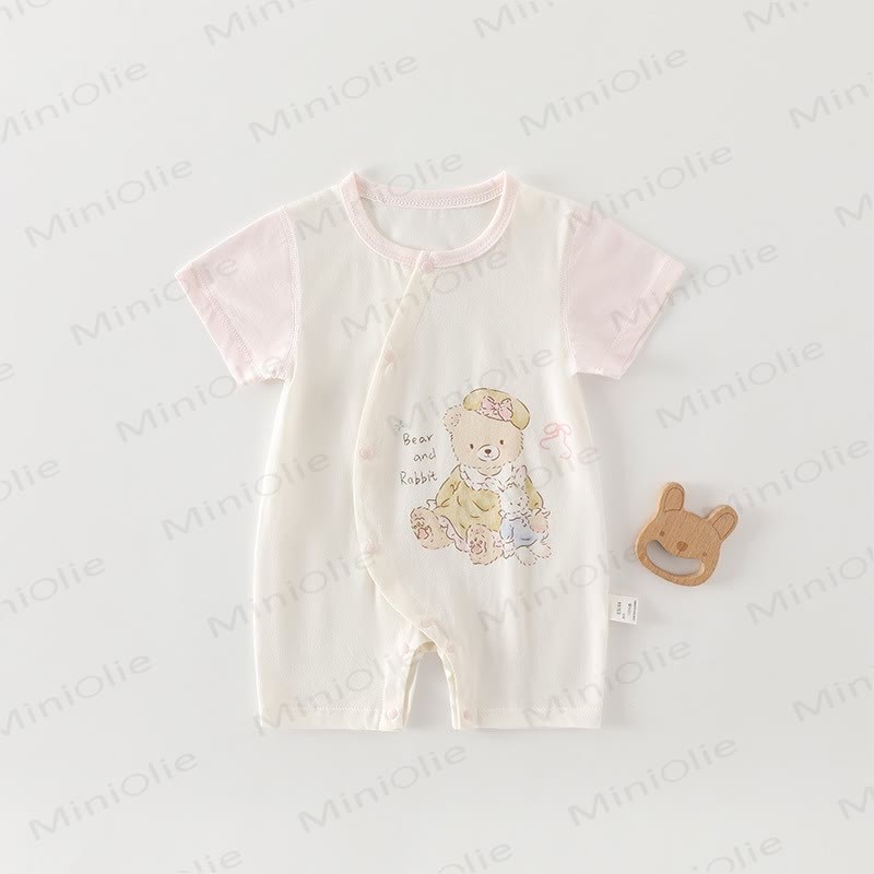 Baby Baumwoll-Strampler mit Tier und kurzen Strampler - Bär und Bär - 18-24M - image 12