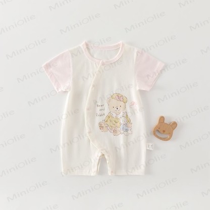 Baby Baumwoll-Strampler mit Tier und kurzen Strampler - Bär und Bär - 18-24M - image 12