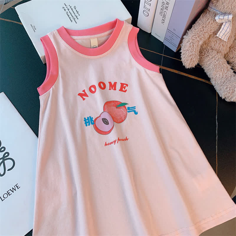 NOOME Ärmelloses Kleid mit Obst für Kleinkind Mädchen - Rosa - 8-9J - image 2