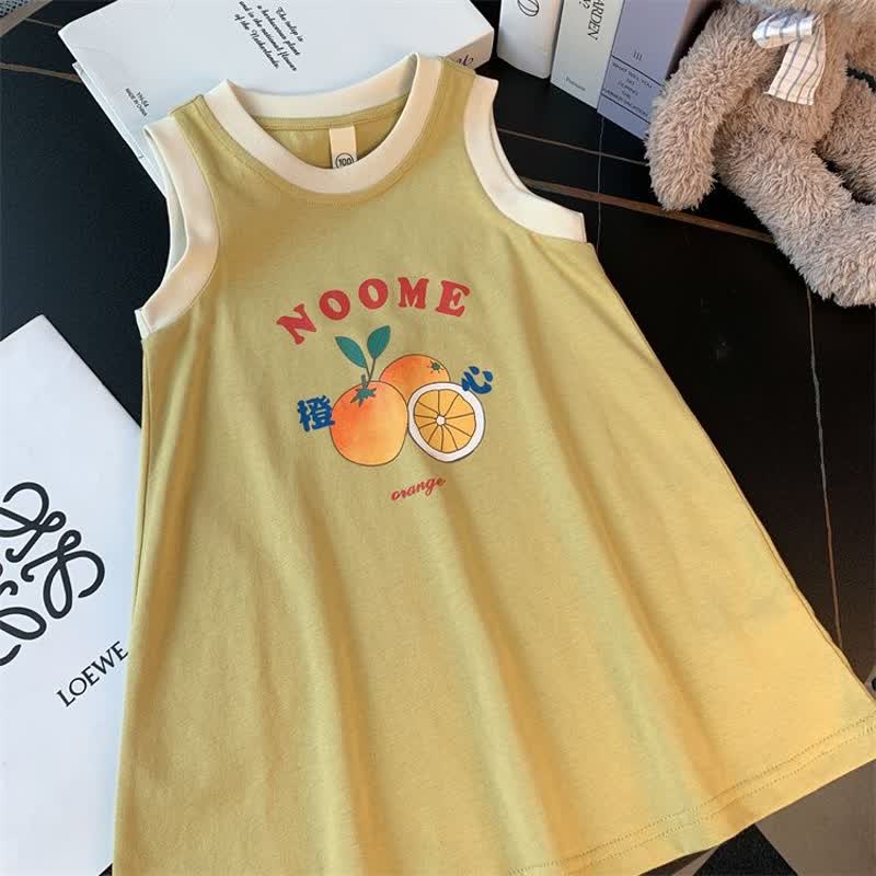 NOOME Ärmelloses Kleid mit Obst für Kleinkind Mädchen - Gelb - 8-9J - image 3