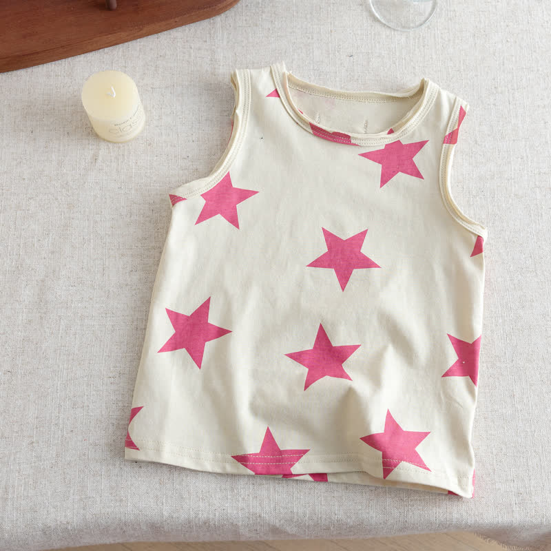 Ärmelloses Tanktop mit Sternenmuster für Baby - Beige - 6-7J - image 2