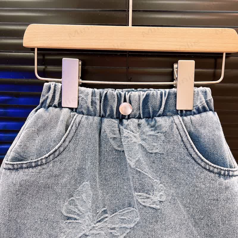 Kleinkind Jeans Set mit Blumen für Denim - image 11