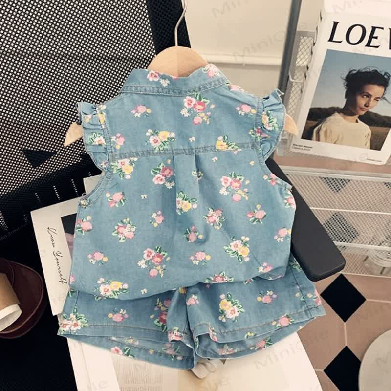 Kleinkind Jeans Set mit Blumen für Denim - image 7