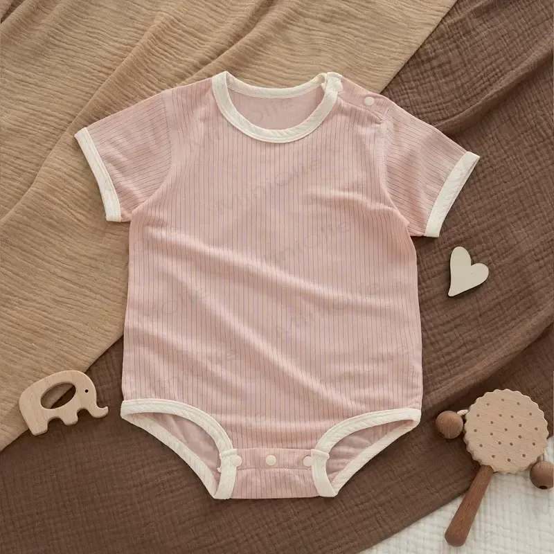 Baby -Modal-Strampler mit Gerippt, Knöpfen und Tier - Rosa - 18-24M - image 7