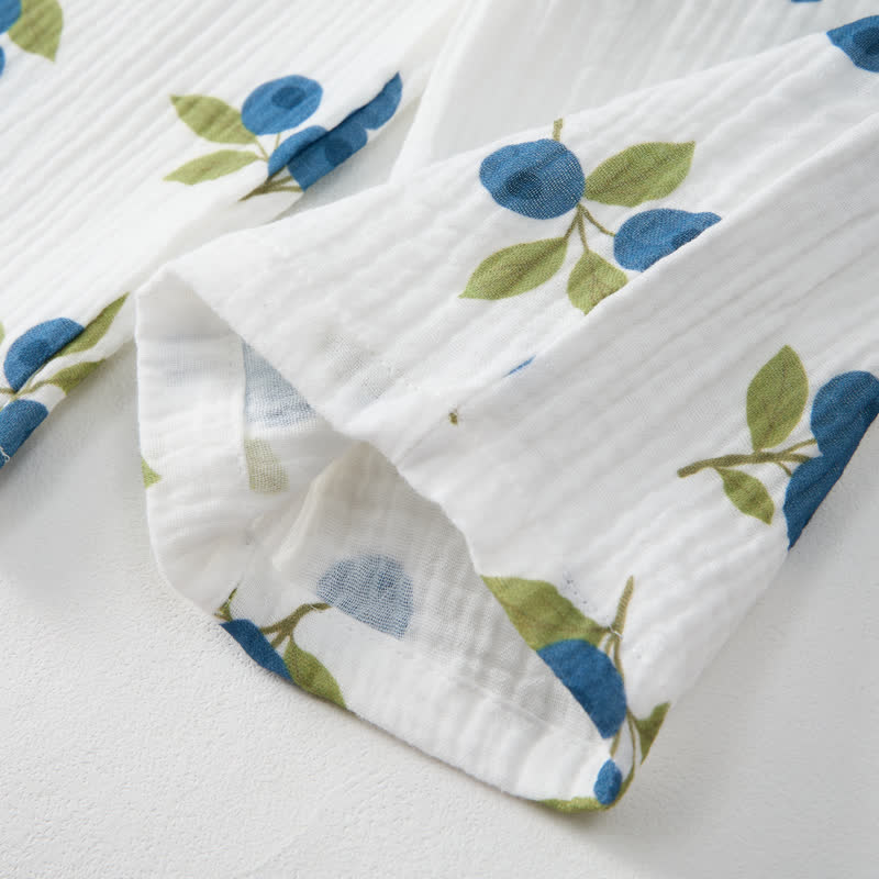 Zweiteiliges ärmelloses Set für Baby und Kleinkind , weiß mit Blurberry-Muster - image 5