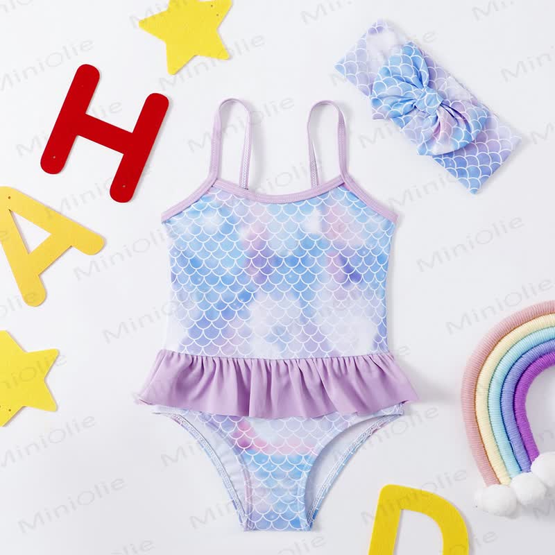 Rüschen Bodysuit für Kleinkind-Mädchen - Lila Fisch - 4-5J - image 2