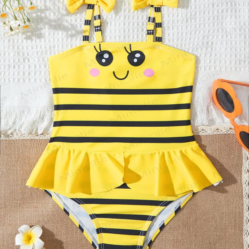 Rüschen Bodysuit für Kleinkind-Mädchen - Gelb Biene - 4-5J - image 20