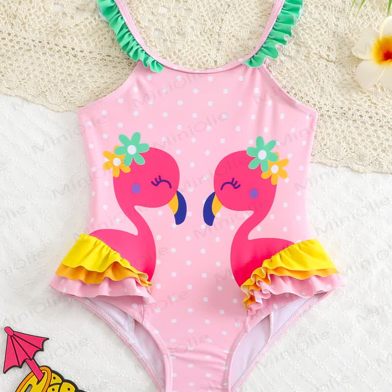 Rüschen Bodysuit für Kleinkind-Mädchen - Hellrosa Flamingo - 4-5J - image 24