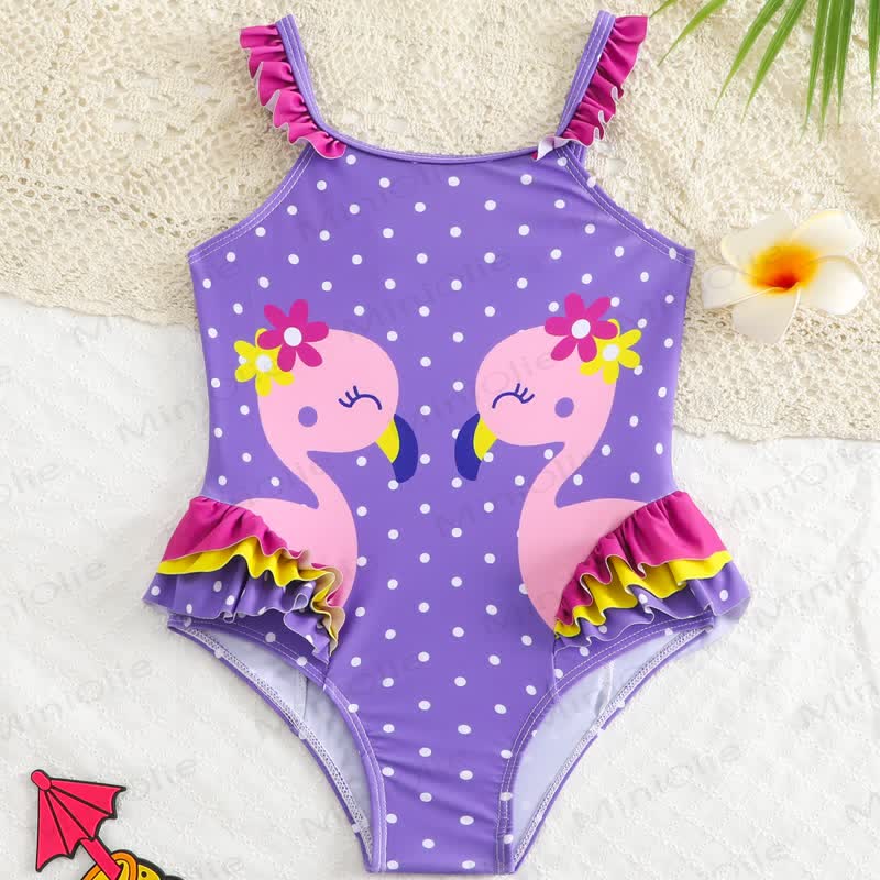 Rüschen Bodysuit für Kleinkind-Mädchen - Lila Punkt - 4-5J - image 25