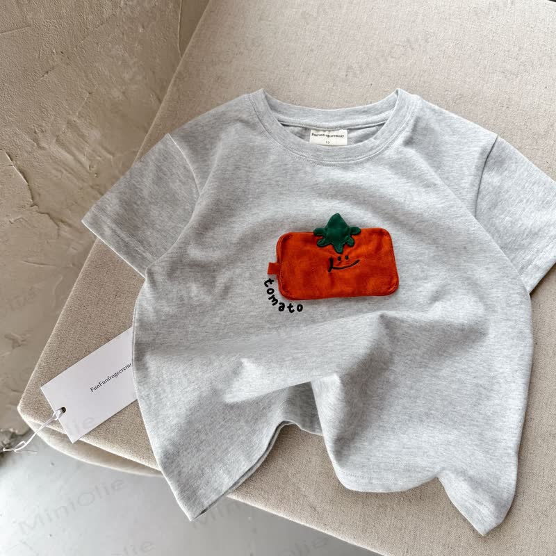 Kleinkind Baumwoll-T-Shirt mit Obst - Grau - 8-9J - image 2