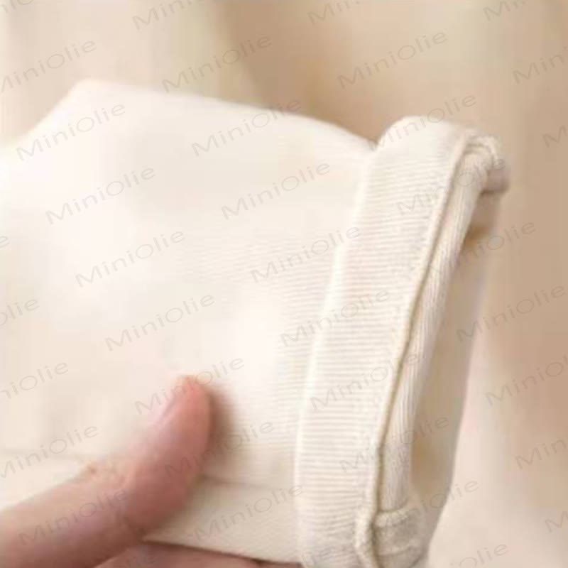 Weiche Baumwollhose für Kleinkind-Mädchen mit hohem Bund, lässige Hose - image 4