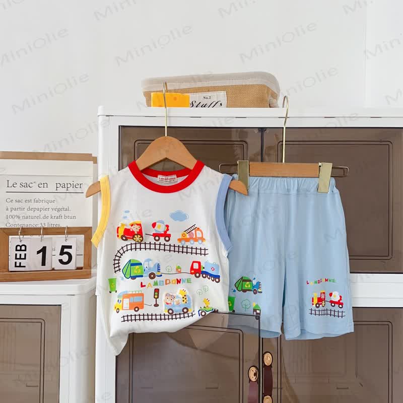 2-teiliges Set aus Tanktop und Shorts für Kleinkind - Weiß - 6-7J - image 2