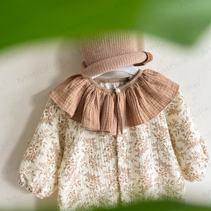 Baby Mädchen Strampler mit Vintage Blumen und Strampler - image 5