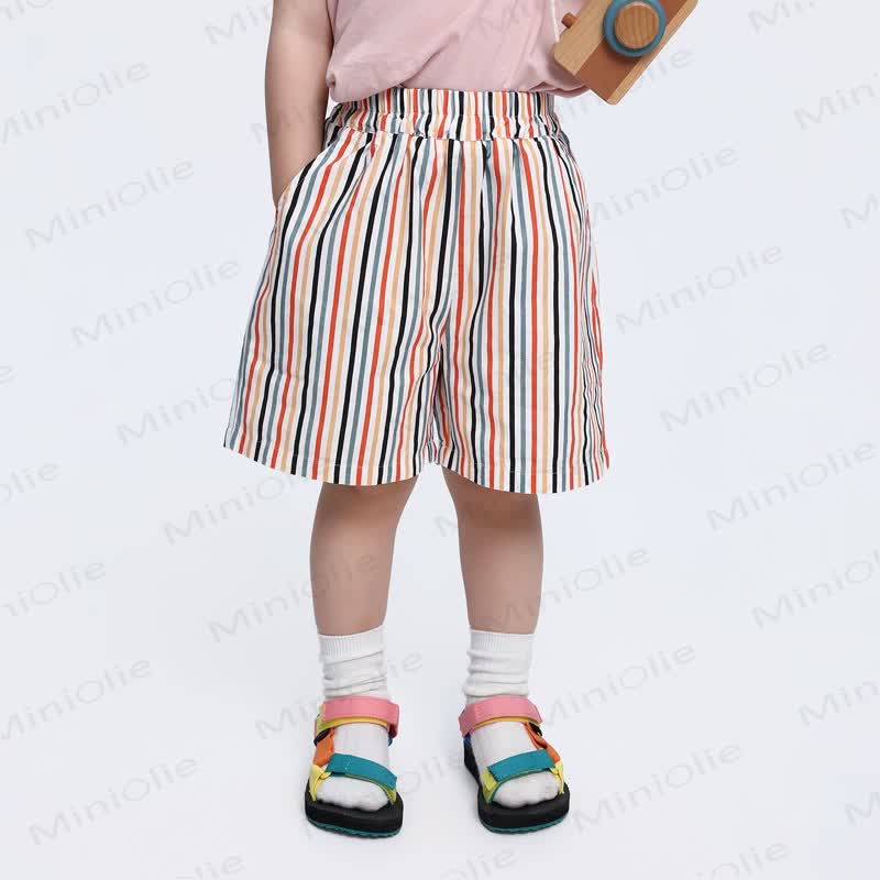 Shorts für Kleinkind-Jungen, Mehrfarbig gestreift - image 1