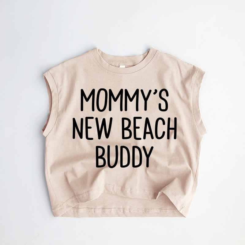 DADDY'S/MOMMY'S NEW BEACH BUDDY Baby Kleinkind Khaki Tanktop - Khaki: MOMMY'S - 3-5J - image 2