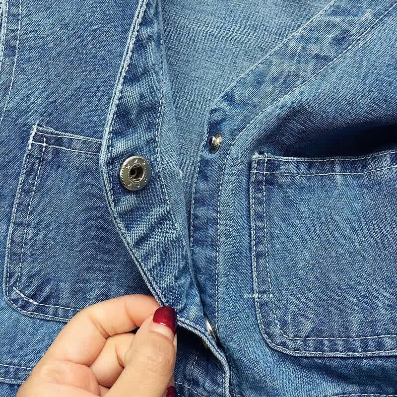 Kleinkind Mädchen Blau Vintage- Denim mit Kleid - image 4