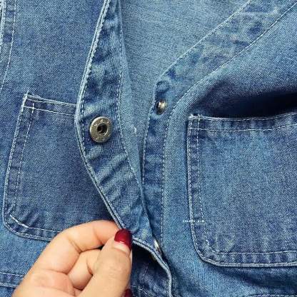Kleinkind Mädchen Blau Vintage- Denim mit Kleid - image 4